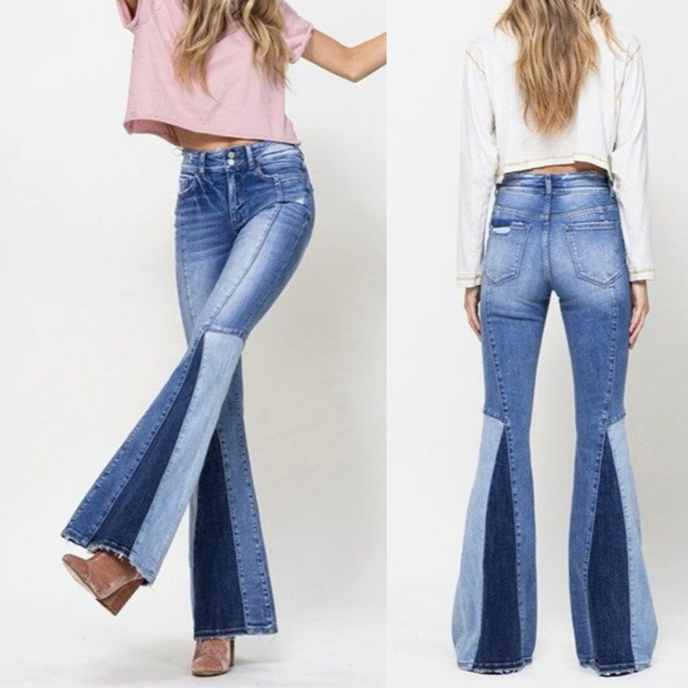 VERVET BY FLYING MONKEY Blue Flare Jeans
